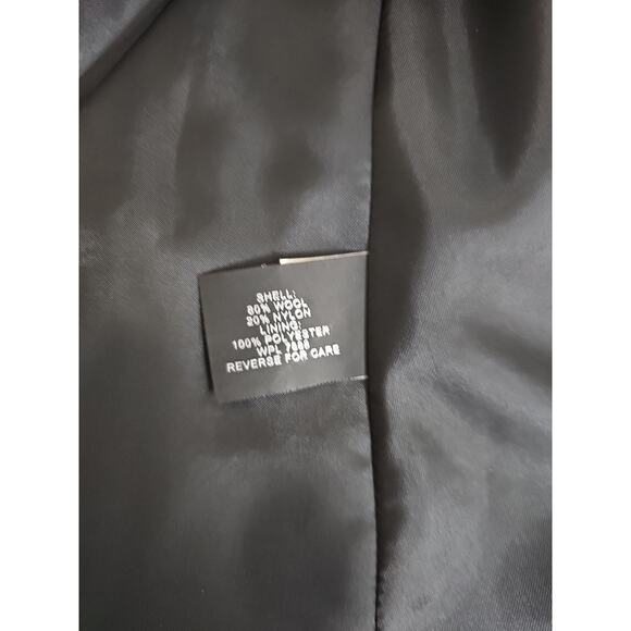 Anne Klein AK ~Woman Size M~ Black Wool Blend Jacket Pea Coat Fully Lined. - Picture 10 of 14
